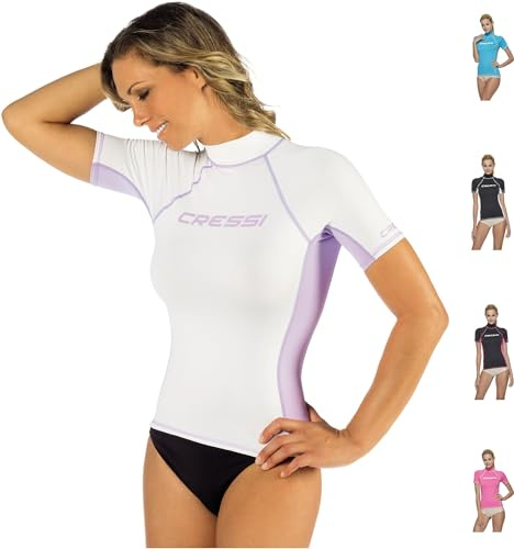 LADY RASH GUARD SHORT/SL WHITE/LILAC S/2 (38)