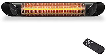 Veito Infrarot Heizstrahler Blade 2000 Watt - Terassenheizstrahler Terassenstrahler mit Fernbedienung und 3 Heizstufen