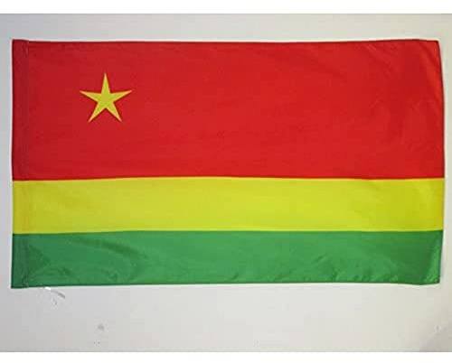 AZ FLAG Drapeau Réunion indépendantiste 150x90 cm Polyester 100D Fourreau | Usage intérieur et extérieur Drapeau décoratif guadeloupéen coutures doubles et bords renforcés avec fourreau pour mât