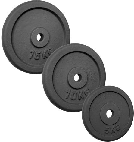 POWER-XTREME Hantelscheiben | Gewichtsscheiben | Gusseisen | 30/31 mm (2,5kg)