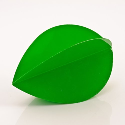 6 x SETS GREEN PEAR SHAPED POLY PLAIN DARTS FLIGHTS