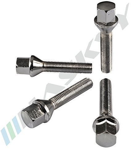 HASKYY 20 CHROM Radschrauben M14x1,5x29mm Radbolzen Kegel 60° Kegelbund SW17