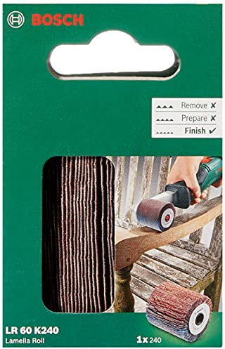 Bosch Home and Garden Rouleau à lamelles Boch - Accessoires pour PRR 250 ES (largeur 60, grain 240) 1600A0014X Rouge