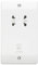 MK Logic Plus 2-Gang Dual Voltage Shaver Socket 115 / 230V White