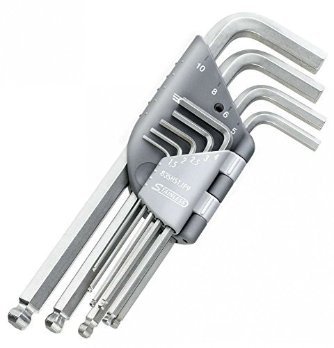 Facom 83SHST.JP9A Jeu de 9 clé mâle INOX - 6 pans - 1,5 mm à 10 mm