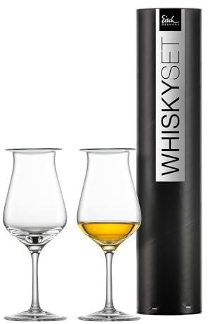 EISCH Malt Whisky Nosing Gläser Jeunesse (2 Stück) in Geschenkröhre, Handgefertigtes Gläser mit Deckel für Blended Whisky und Single Malts, spülmaschinenfeste Kristallgläser (Art.-Nr. 180057)