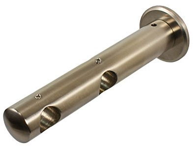 iso-design Edelstahlträger 2-läufig geschlossen für 16 mm Gardinenstangen