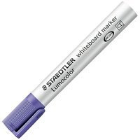 Staedtler Lumocolor 351 Whiteboard-Marker Rundspitze und Keilspitze, verscheidene Farben zur Auswahl (Keilspitze violett, 6)