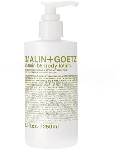 MALIN+GOETZ Vitamin B5 Body Lotion, Lightweight Daily Moisturizer with Avocado & Grapeseed Oils, Hydrating, Nourishing, Long-Lasting & Bergamot Scented, Vegan, Cruelty-Free