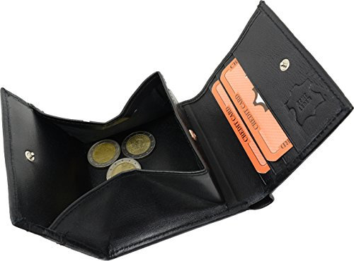 Wiener Schachtel Opa Börse Nappa Leder schwarz