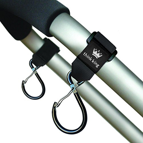 Think King Clippy Crochet pour déambulateur fauteuil roulant Landau (Lot de 2)