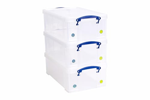 Really Useful Box 3 x 12 Liter f�r A-4 Format- 465 x 270 x 150 mm - transparent