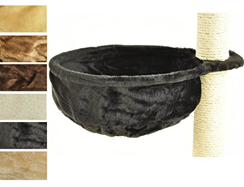 nanook Kratzbaum Liegemulde für kräftige Katzen - Größe XL - 40 cm Ø, Tiefe 12 cm - schwarz