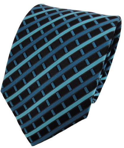 TigerTie Designer Seidenkrawatte in kariert gemustert - Binderbreite 8 cm