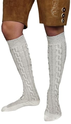 MS-Trachten Herren Trachtenstrümpfe Trachtensocken natur meliert 46