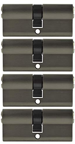 4x Zylinderschloss 70mm gleichschließend Zylinder inkl. 5 Wendeschlüssel pro Schloss