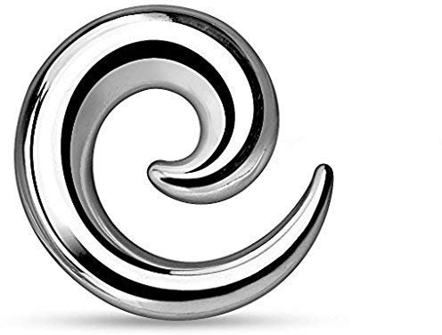 Tapsi´s Coolbodyart® Dehn Spirale Edelstahl Chirurgenstahl 316L Schwarz 8mm