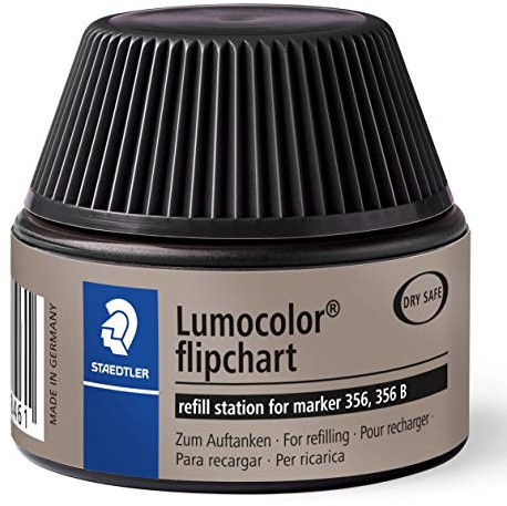 STAEDTLER 488 56-9 Lumocolor flipchart marker Nachfüllstation für 356/356 B, schwarz, 30 ml