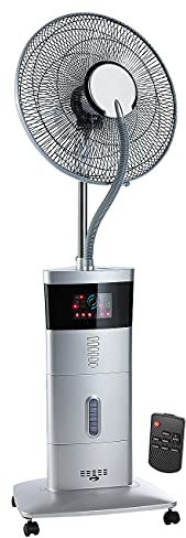 Sichler Haushaltsgeräte Nebelventilator: Stand-Ventilator VT-441.S, mit Ultraschall-Sprühnebel & Fernbedienung (Standventilator mit Fernbedienung, Sprühnebel Standventilator, Sichler Ventilatoren)