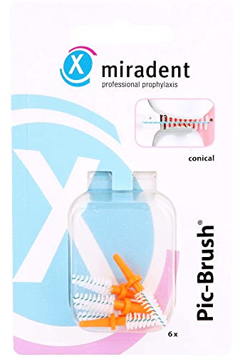 Szczotka miradent Interdental PIC-Brush Coni Pomarańczowy 6 ST szczoteczka do zębów