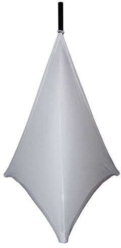 Expand Stativsegel, Stativcover Weiß - Stativ Segel, Cover für Lautsprecherstative - Zweiseitig - Stretch