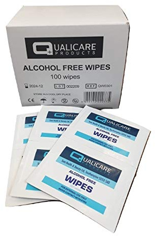 1 Box mit 100 Alkoholfrei Tücher Sterile Antiseptisch Reinigend Hand oder Gesichts- Abwischen