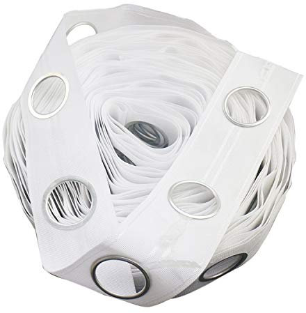 Trimming Shop Bianco Tendine Nastro Testata per 40mm Asta per Tende E Drappi - Bianco, Metre