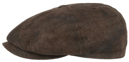 Stetson Hatteras Pigskin Herren Cap – Caps Typ Gavroche mit Visier, Futter für Frühling und Sommer