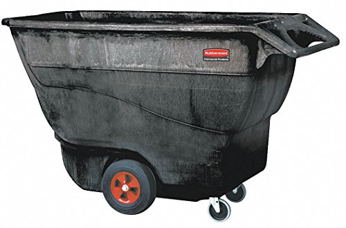 Rubbermaid 9T15BLA Structural Foam Tilt Truck Rectangular 1250 lb. Cap. Black