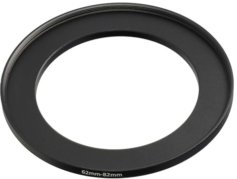 vhbw Anillo Step Up 62mm | 82mm para objetivo de la cámara - Adaptador de filtro, metal negro
