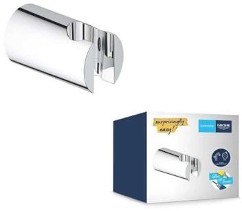 GROHE Vitalio- Soporte de pared universal, para conjuntos de ducha, instalación QuickGlue, cromo, 26102000