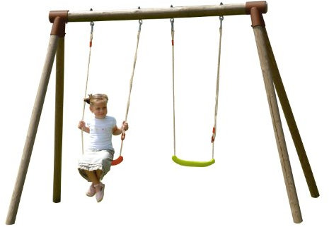 New Plast AL1343 - Altalena Doppia in Legno Iris