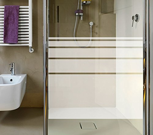Wandora G092 Sichtschutzfolie für die Dusche satiniert Silber (fein) (BxH) 100 x 50 cm