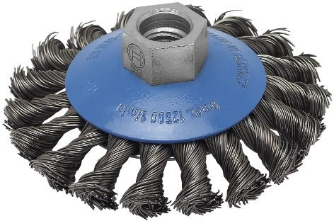 Bosch 2 609 256 511 - Cepillo cónico para amoladoras angulares y rectas, alambre trenzado, 100 mm