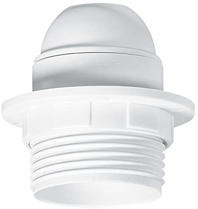 Legrand leg91134 fattning med ring för E27 behållare lampa plast vit