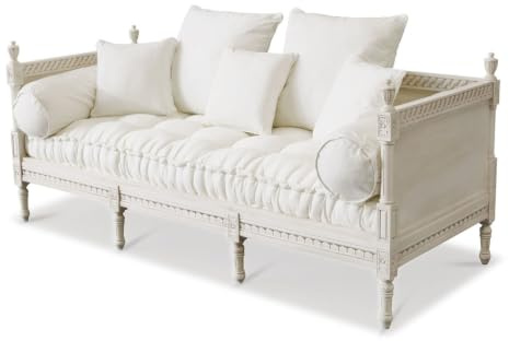 Loberon Sofa Douville, antikweiß