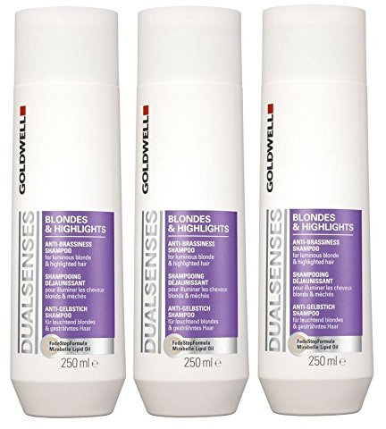 Goldwell Blondes & Highlights Shampoo 3 x 250 ml Dualsenses Anti-Gelbstich GW