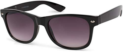 styleBREAKER Occhiali da sole unisex Nerd in plastica UV400 | Occhiali retro, cat. 3, lenti policarbonato 52x42mm, ponte 13mm, aste 135mm. Incl. custodia e panno.