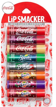 Lip Smackers Coca Cola Fanta Sprite Coke Bargs, Set of 8 Lip Balms