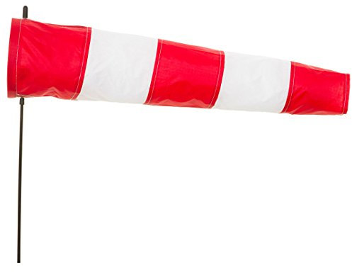 HQ Design Windspiration - Turbinen und Windsocks, UV-beständige und wetterfeste Windspiel Deko für Garten, Terrasse und Balkon - inkl. Aufhängung oder Standstab (Windsock Airport, 100 cm)