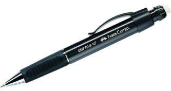 Faber-Castell Druckbleistift GRIP PLUS 0,7 mm, H„rtegrad: HB, Schaft: metallic-schwarz
