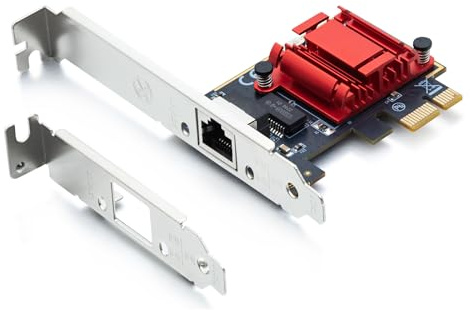 10Gtek 10/100/1000Mbps Gigabit Ethernet PCI Express NIC Network Card with Intel I210 Chip, Ethernet Server Converged Network Adapter, Single RJ45 Port, PCI Express 2.1 X1, Compare to Intel I210-T1