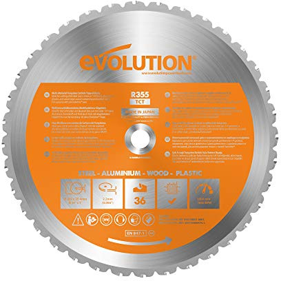Evolution RAGE355BLADE- 14” Multi-Material Blade , Silver