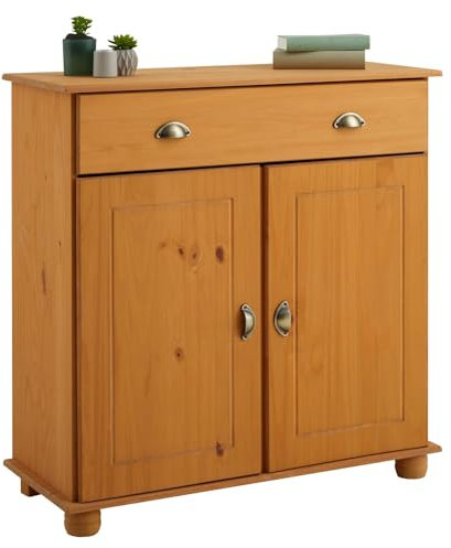 IDIMEX Kommode Vertiko Colmar, Highboard mit 1 Schublade und 2 Türen in Kiefer massiv gebeizt