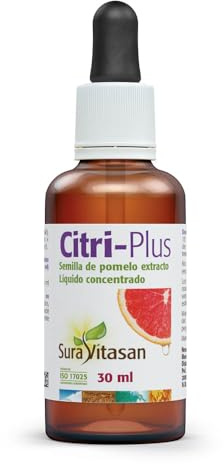SURA VITASAN Citri-Plus Líquido 30 ml | Extracto Concentrado de Semilla de Pomelo con Bioflavonoides y Vitamina C, para Soporte Antioxidante y Bienestar General