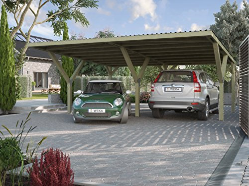 weka Y della doppia Carport, con tetto, in acciaio, pfosten12 X 12 cm, Neve Last 125 PC