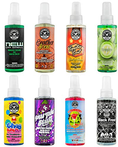 Chemical Guys AIR_304_04 The Scent-Sational Sample Kit, Great for Cars, Trucks, SUVs, RVs, Home, Office & More (4 fl oz) (8 Items)