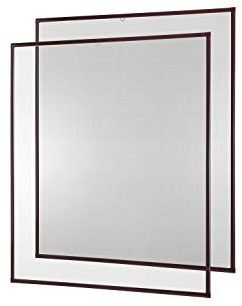 empasa Insektenschutz Fliegengitter Fenster Basic Alurahmen 80 x 100 cm - 2er SET