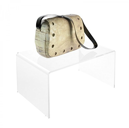 DESIGNPLEX Tavolino plexiglass trasparente - Misure: 30 x 20 x H15 cm