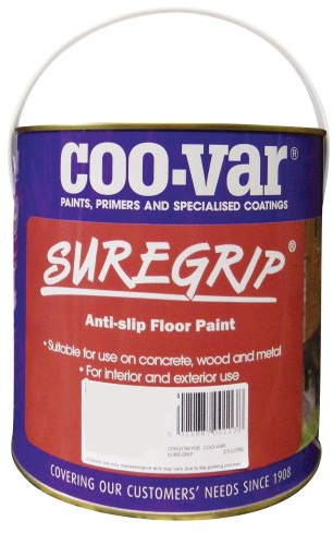 Coo-Var SureGrip Non Slip Anti Slip Floor Paint for Concrete, Metal & Wood (5 Litre, Blue)